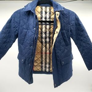 KIDS BURBERRY JACKET SIZE 7Y COLOR BLUE 100% AUTHENTIC USED 2X